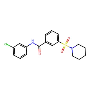 N-(3-chlorophenyl)-3-(piperidin-1-ylsulfonyl)benzamide structure