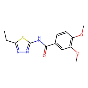 N-(5-ethyl-1,3,4-thiadiazol-2-yl)-3,4-dimethoxybenzamide structure