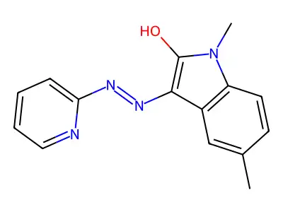 (3Z)-1,5-dimethyl-3-(pyridin-2-ylhydrazinylidene)indol-2-one structure