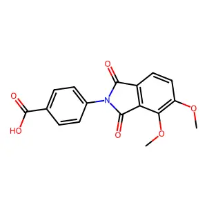 4-(4,5-Dimethoxy-1,3-dioxoisoindolin-2-yl)benzoic acid structure
