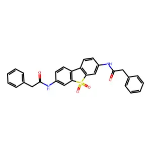 N-[5,5-dioxo-7-[(2-phenylacetyl)amino]dibenzothiophen-3-yl]-2-phenylacetamide structure