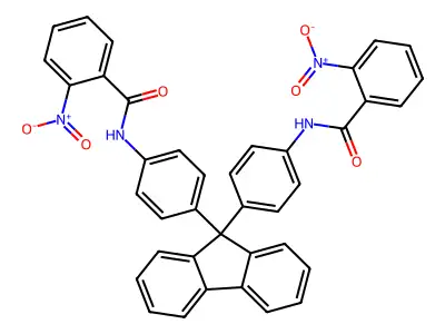 2-nitro-N-[4-[9-[4-[(2-nitrobenzoyl)amino]phenyl]fluoren-9-yl]phenyl]benzamide structure