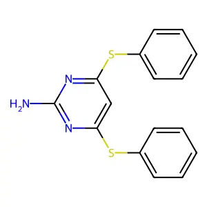 4,6-Bis(phenylsulfanyl)-2-pyrimidinamine structure
