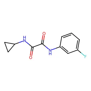 N-cyclopropyl-N'-(3-fluorophenyl)ethanediamide structure