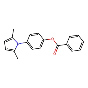 4-(2,5-dimethyl-1H-pyrrol-1-yl)phenyl benzoate structure