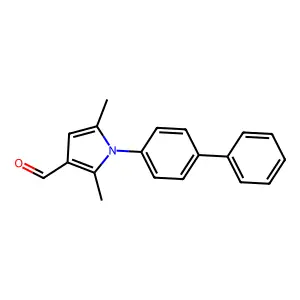 2,5-Dimethyl-1-(4-phenylphenyl)pyrrole-3-carbaldehyde structure