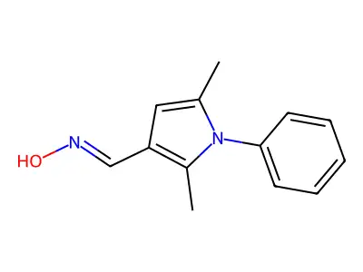 2,5-Dimethyl-1-phenyl-1H-pyrrole-3-carbaldehyde oxime structure