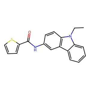 N-(9-ethylcarbazol-3-yl)thiophene-2-carboxamide structure