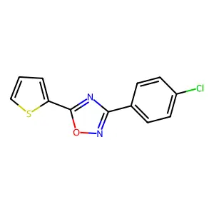 3-(4-Chlorophenyl)-5-(thiophen-2-yl)-1,2,4-oxadiazole structure