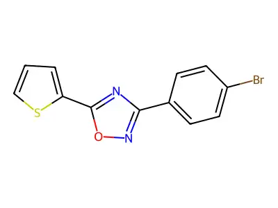 3-(4-Bromophenyl)-5-(thiophen-2-yl)-1,2,4-oxadiazole structure