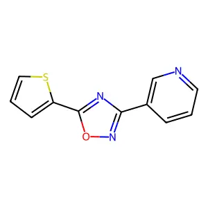 3-Pyridin-3-yl-5-thiophen-2-yl-1,2,4-oxadiazole structure