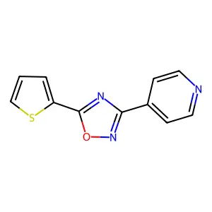 3-Pyridin-4-yl-5-thiophen-2-yl-1,2,4-oxadiazole structure