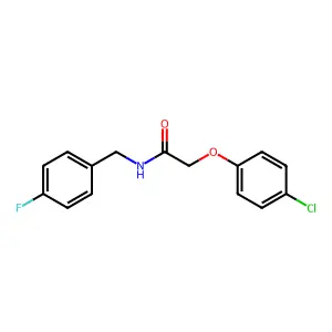2-(4-chlorophenoxy)-N-(4-fluorobenzyl)acetamide structure