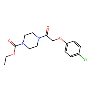 Ethyl 4-[(4-chlorophenoxy)acetyl]piperazine-1-carboxylate structure