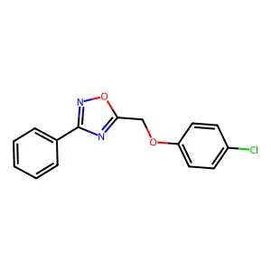 5-[(4-Chlorophenoxy)methyl]-3-phenyl-1,2,4-oxadiazole structure