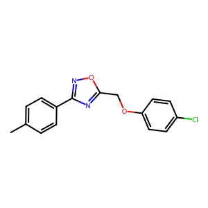 5-[(4-Chlorophenoxy)methyl]-3-(4-methylphenyl)-1,2,4-oxadiazole structure