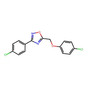 5-[(4-Chlorophenoxy)methyl]-3-(4-chlorophenyl)-1,2,4-oxadiazole structure