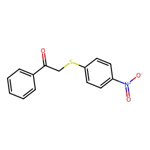 Acetophenone, 2-((p-nitrophenyl)thio)- structure