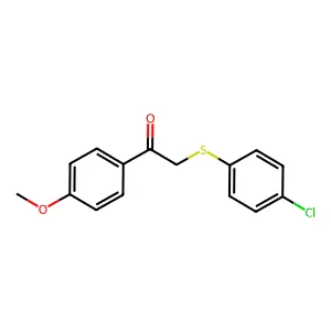 2-[(4-Chlorophenyl)sulfanyl]-1-(4-methoxyphenyl)-1-ethanone structure