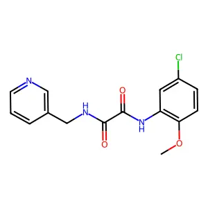 N'-(5-chloro-2-methoxyphenyl)-N-(pyridin-3-ylmethyl)oxamide structure