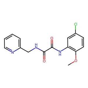 N'-(5-chloro-2-methoxyphenyl)-N-(pyridin-2-ylmethyl)oxamide structure