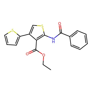 Ethyl 5'-benzamido-[2,3'-bithiophene]-4'-carboxylate structure