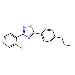 3-(2-Chlorophenyl)-5-(4-propylphenyl)-1,2,4-oxadiazole structure