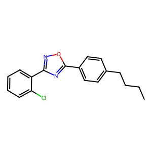 5-(4-Butylphenyl)-3-(2-chlorophenyl)-1,2,4-oxadiazole structure