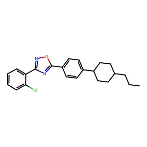3-(2-Chlorophenyl)-5-[4-(4-propylcyclohexyl)phenyl]-1,2,4-oxadiazole structure