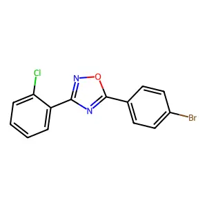 5-(4-Bromophenyl)-3-(2-chlorophenyl)-1,2,4-oxadiazole structure