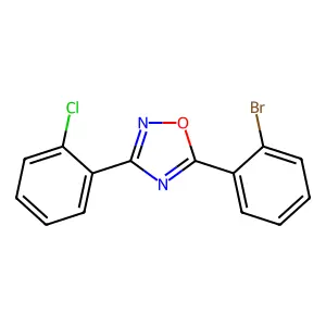 5-(2-Bromophenyl)-3-(2-chlorophenyl)-1,2,4-oxadiazole structure