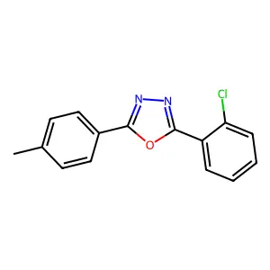 2-(2-Chlorophenyl)-5-(4-methylphenyl)-1,3,4-oxadiazole structure