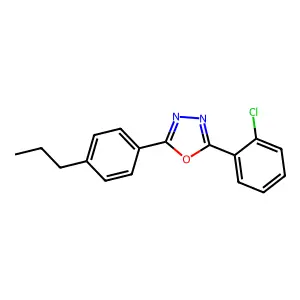 2-(2-Chlorophenyl)-5-(4-propylphenyl)-1,3,4-oxadiazole structure