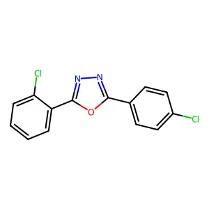 2-(2-Chlorophenyl)-5-(4-chlorophenyl)-1,3,4-oxadiazole structure