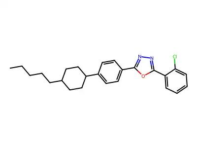 2-(2-Chlorophenyl)-5-[4-(4-pentylcyclohexyl)phenyl]-1,3,4-oxadiazole structure
