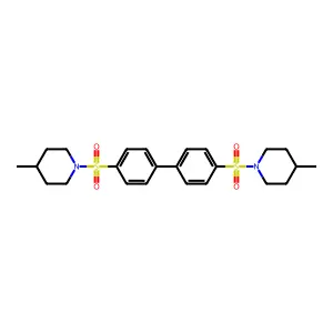4,4'-Bis((4-methylpiperidin-1-yl)sulfonyl)-1,1'-biphenyl structure