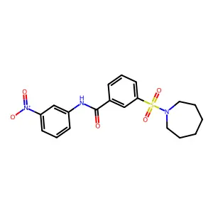 3-(azepan-1-ylsulfonyl)-N-(3-nitrophenyl)benzamide structure