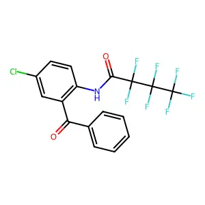 N-(2-benzoyl-4-chlorophenyl)-2,2,3,3,4,4,4-heptafluorobutanamide structure