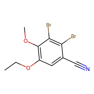 2,3-Dibromo-5-ethoxy-4-methoxybenzonitrile structure