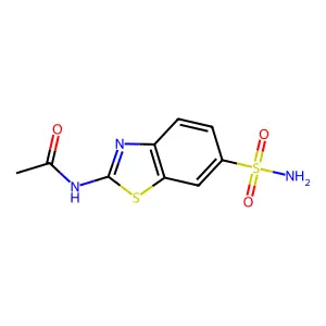 N-(6-sulfamoyl-1,3-benzothiazol-2-yl)acetamide structure