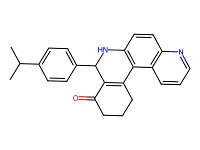 8-(4-isopropylphenyl)-8,10,11,12-tetrahydrobenzo[a][4,7]phenanthrolin-9(7H)-one structure