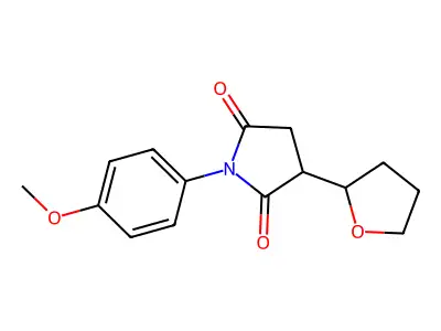 1-(4-Methoxyphenyl)-3-(oxolan-2-yl)pyrrolidine-2,5-dione structure