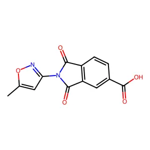 2-(5-Methylisoxazol-3-yl)-1,3-dioxoisoindoline-5-carboxylic acid structure