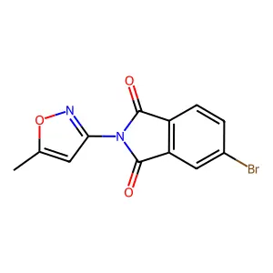 5-Bromo-2-(5-methyl-1,2-oxazol-3-yl)isoindole-1,3-dione structure
