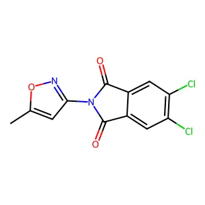 5,6-Dichloro-2-(5-methyl-1,2-oxazol-3-yl)isoindole-1,3-dione structure