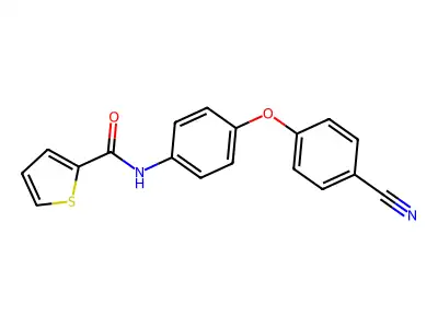 N-[4-(4-cyanophenoxy)phenyl]thiophene-2-carboxamide structure