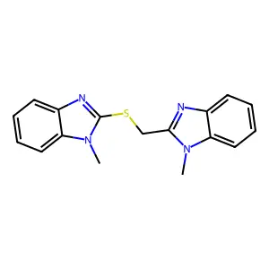 1-methyl-2-{[(1-methyl-1H-benzimidazol-2-yl)methyl]sulfanyl}-1H-benzimidazole structure