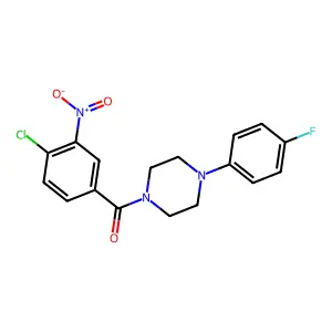 (4-Chloro-3-nitrophenyl)(4-(4-fluorophenyl)piperazin-1-yl)methanone structure