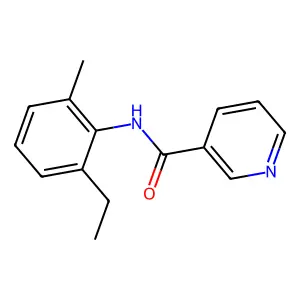 N-(2-ethyl-6-methylphenyl)pyridine-3-carboxamide structure