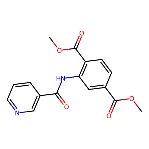 Dimethyl 2-(pyridine-3-carbonylamino)benzene-1,4-dicarboxylate structure